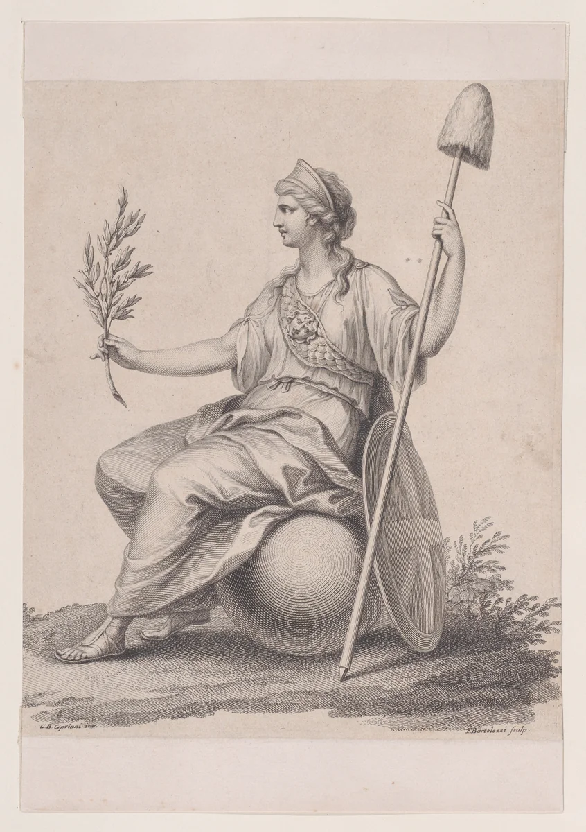 Britannia by Francesco Bartolozzi, print, 1775