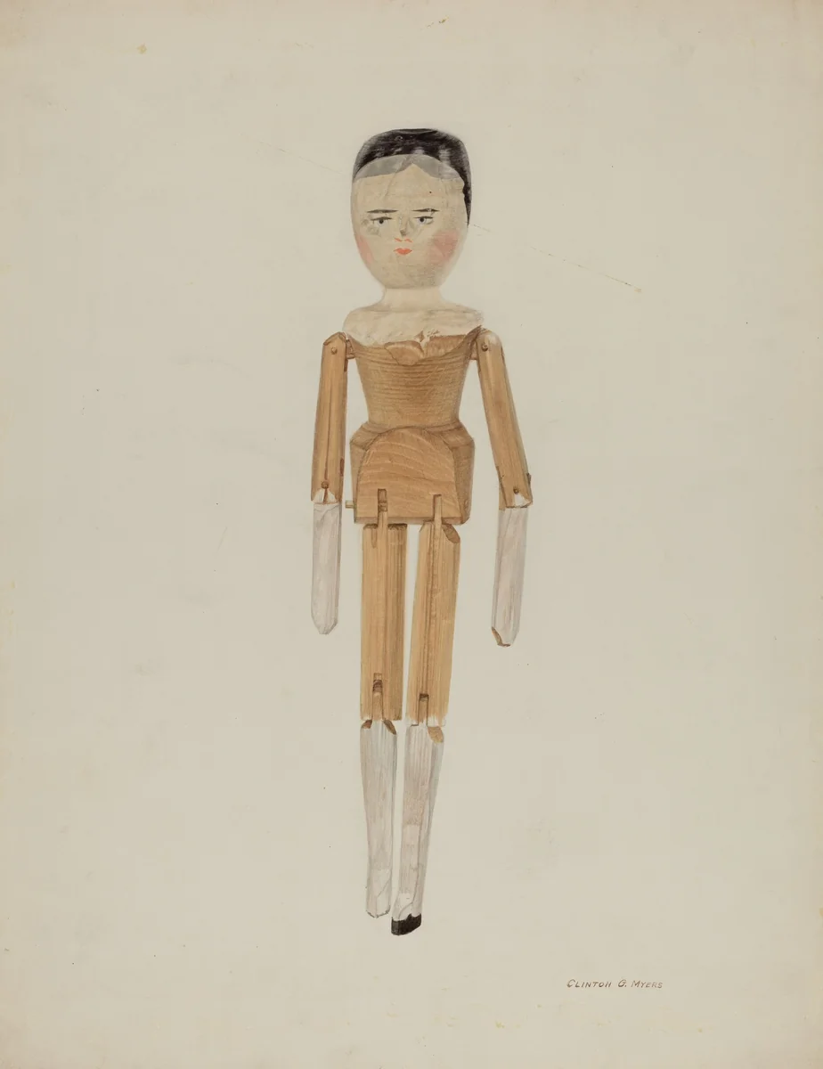 Doll by Clinton Myers, index of american design, 1940