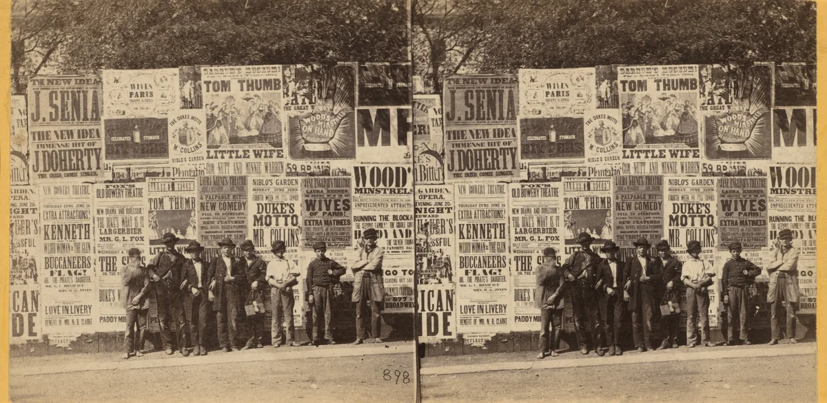The Brigade de Shoe Black, City Hall Park by E. & H.T. Anthony, photograph, 1860-1870