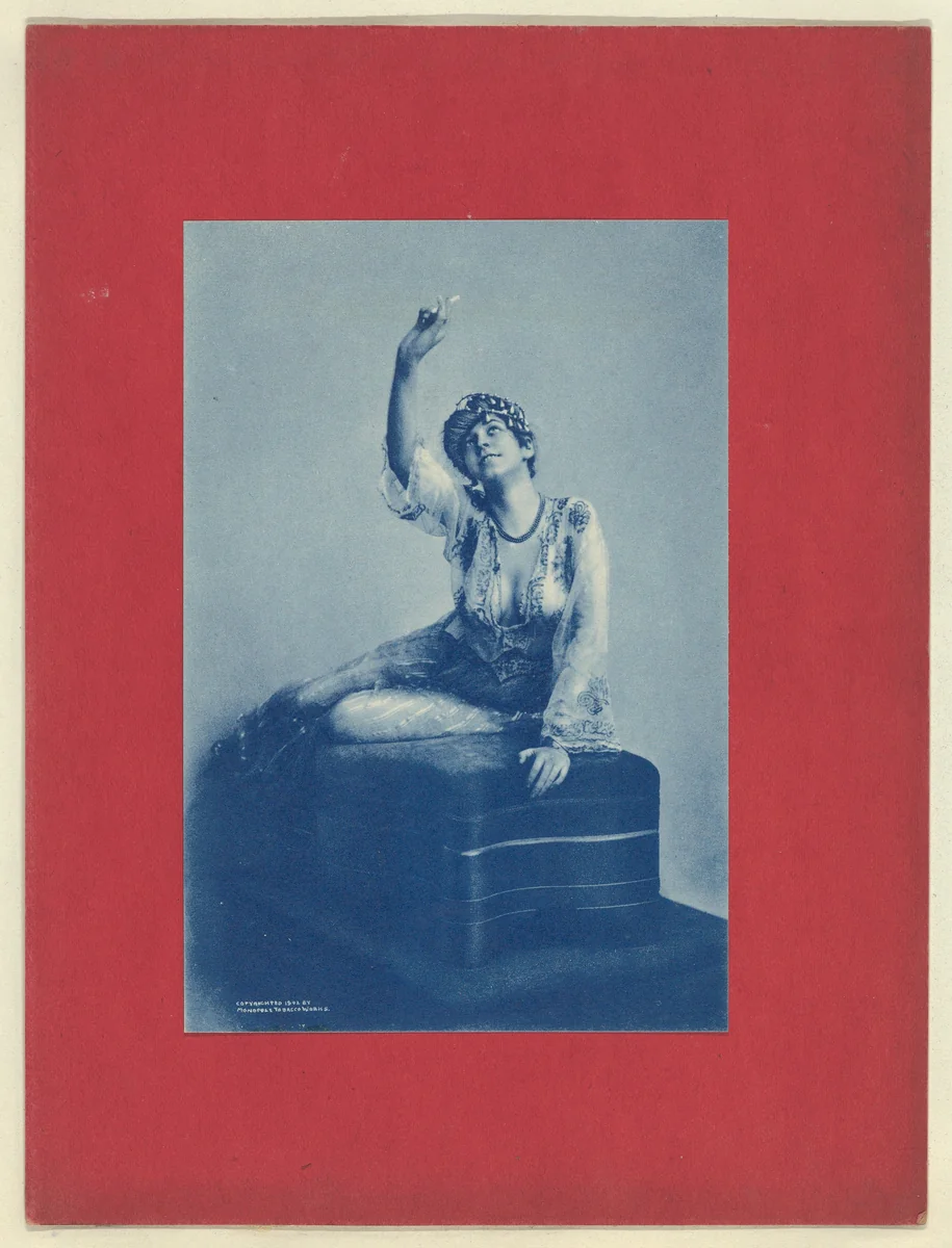 Plate 7, from Little Egypt Actresses series (T2), issued by Monopole Tobacco Works to promote Khedive Egyptian Cigarettes by Monopole Tobacco Works, print, 1902