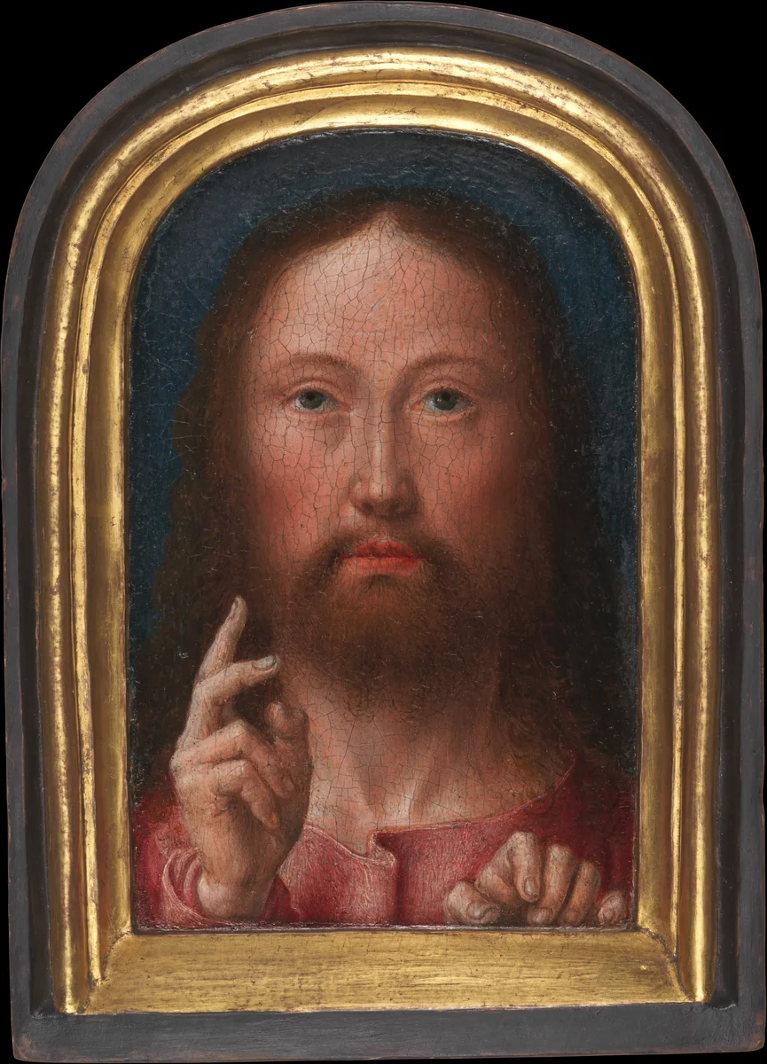 Christ Blessing by Gerard David, painting, 1500-1505