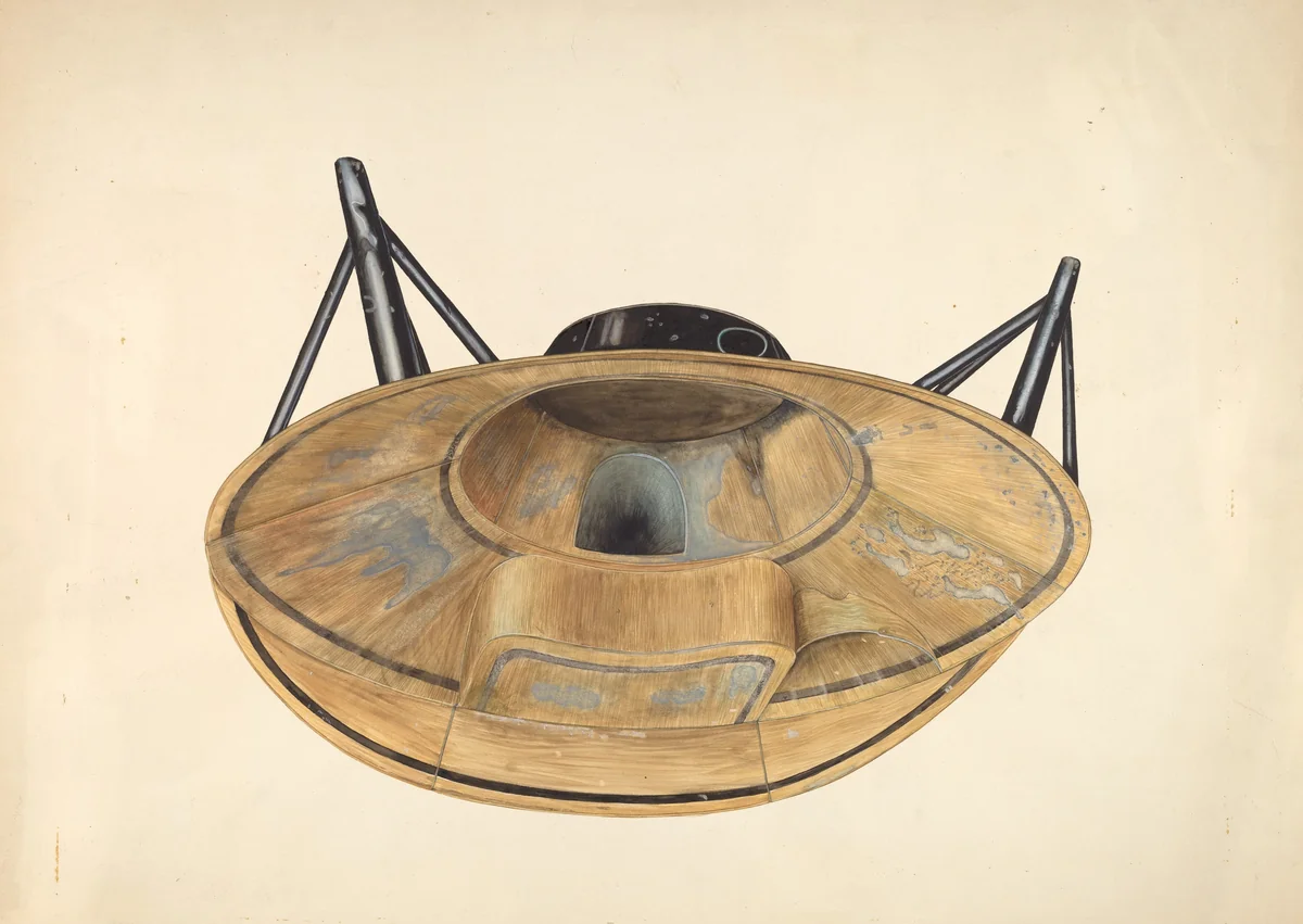 Circular Tin Bath Tub by Wilbur M Rice, index of american design, 1938