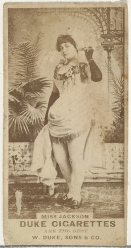 Miss Jackson, from the Actors and Actresses series (N145-7) issued by Duke Sons & Co. to promote Duke Cigarettes by W. Duke, Sons & Co., photograph, 1880-1889