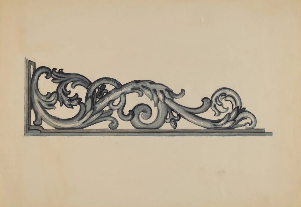 Iron Bracket by Albert Eyth, index of american design, 1937
