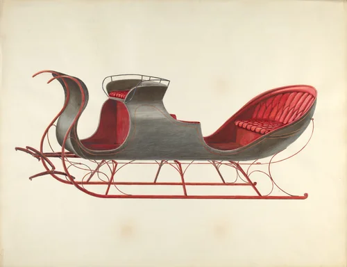 Sleigh by Fred Weiss, index of american design, 1936