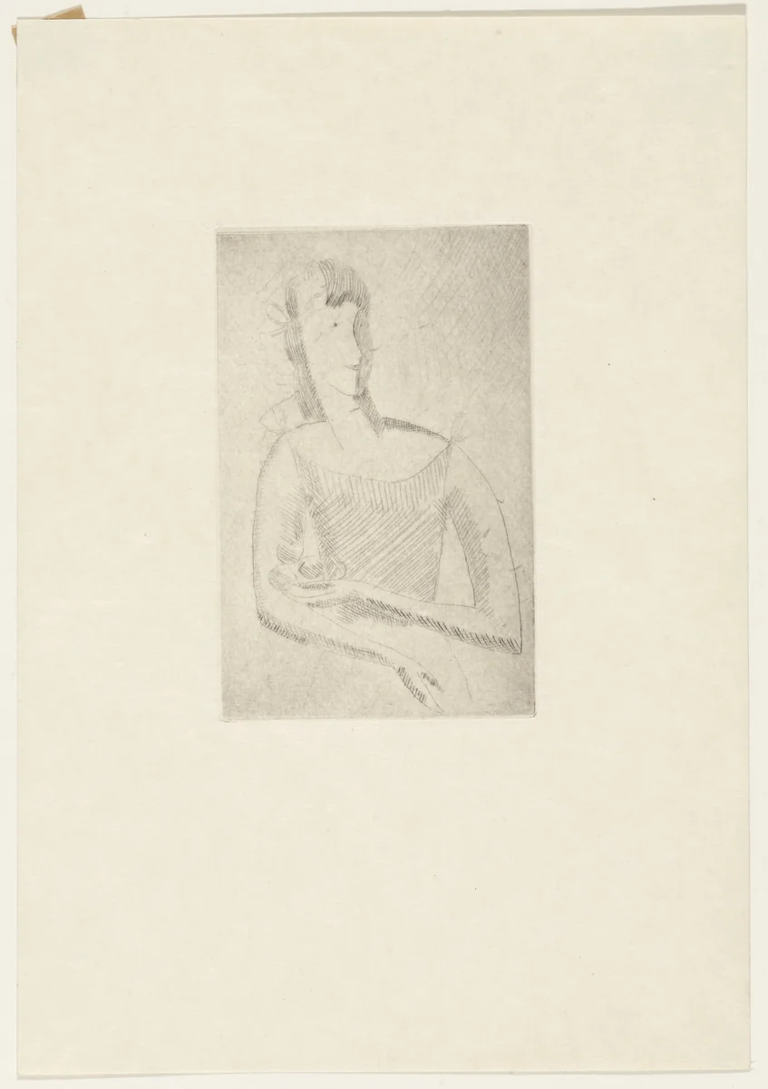 Female Figure from The Drypoints of Elie Nadelman by Elie Nadelman, print, 1951