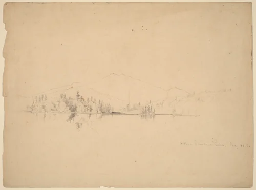 Upper Saranac Lake by Homer Dodge Martin, drawing, 1861