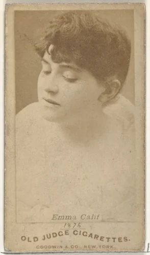 Emma Calif, from the Actors and Actresses series (N171) for Old Judge Cigarettes by Goodwin & Company, photograph, 1886-1890