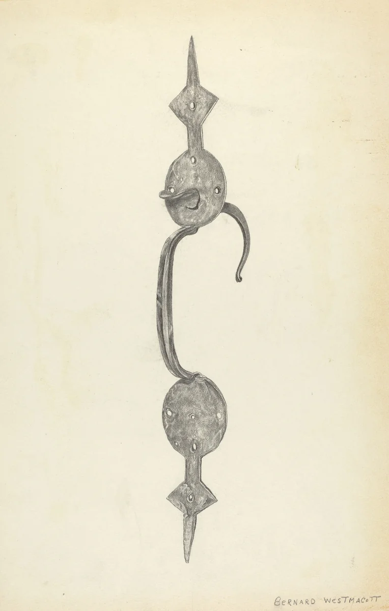 Handle by Bernard Westmacott, index of american design, 1939