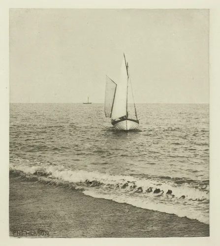 A Suffolk Shrimper "Coming Ashore" by Peter Henry Emerson, print, 1883-1887