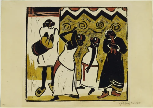 Somali Dance (Somalitanz) by Max Pechstein, print, 1910