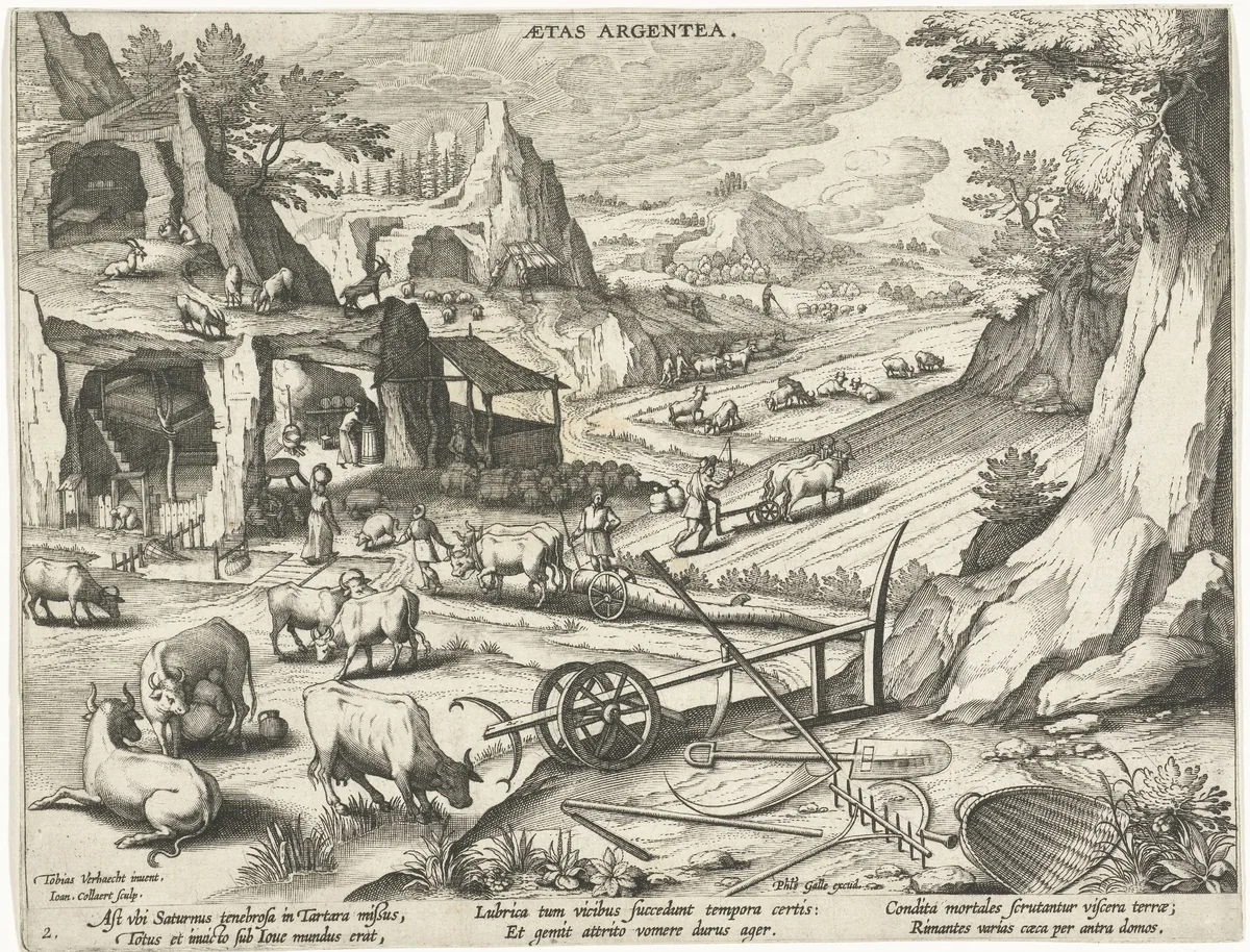 Zilveren tijdperk by Unknown, print, 1576-1628