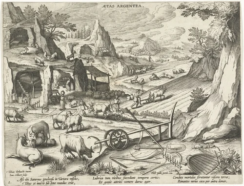 Zilveren tijdperk by Unknown, print, 1576-1628