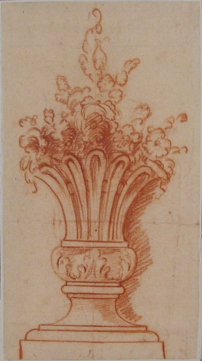 Design for Vase by anonymous, drawing, 1755-1780