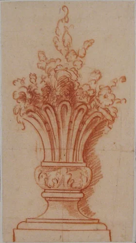 Design for Vase by anonymous, drawing, 1755-1780