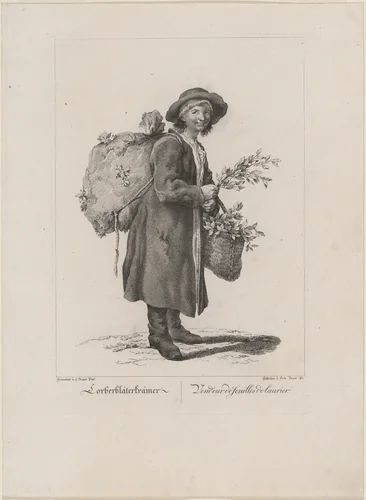 Lorberbläterkrämer (Bay Leaf Seller) by Friedrich August Brand; Johann Christian Brand, print, 1775