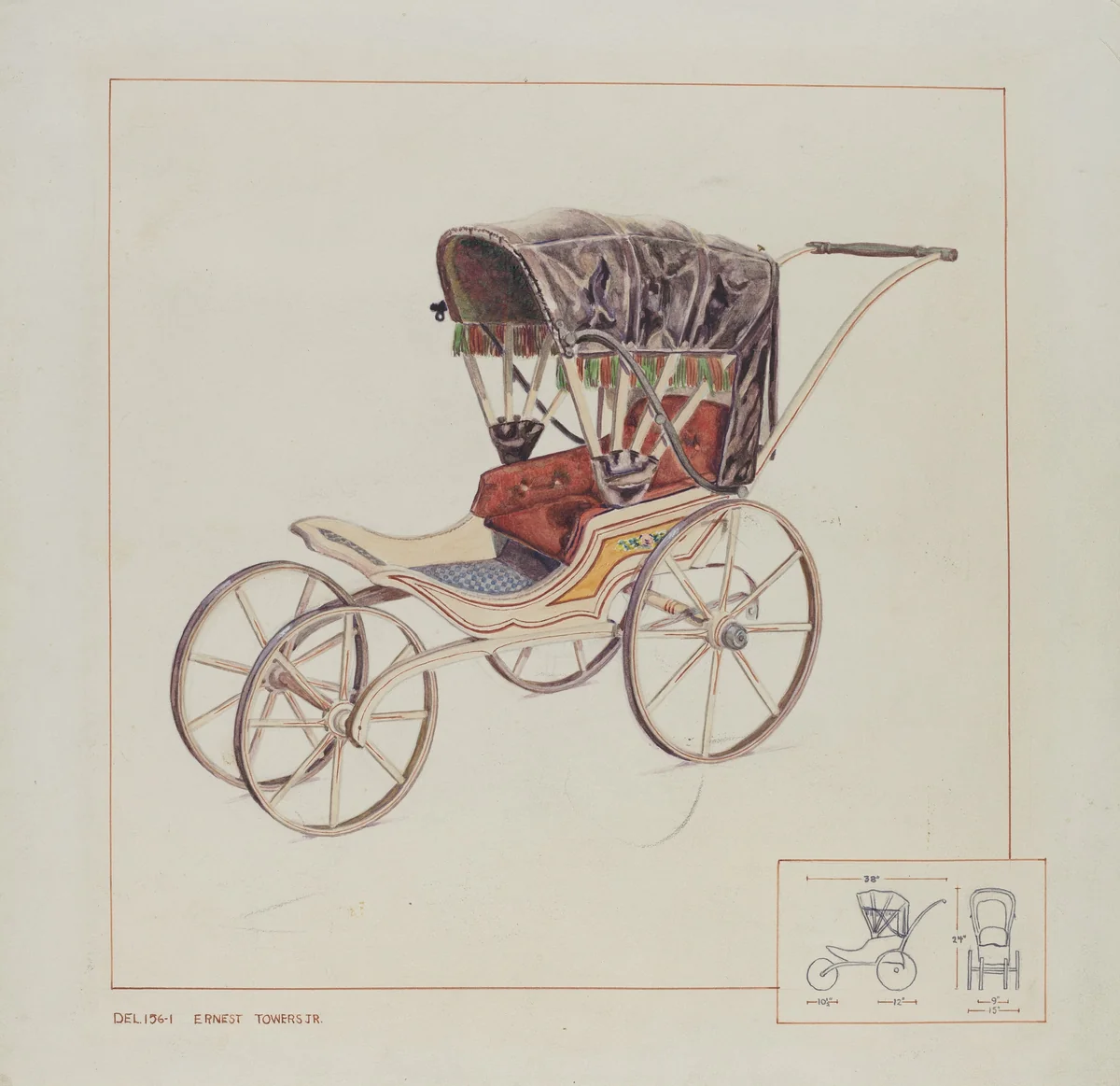 Doll Coach by Ernest A. Towers, Jr., index of american design, 1937