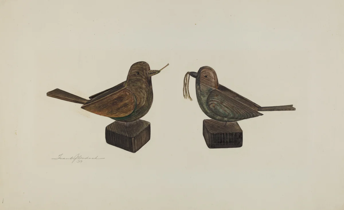 Toy Birds by Frank Budash, index of american design, 1939
