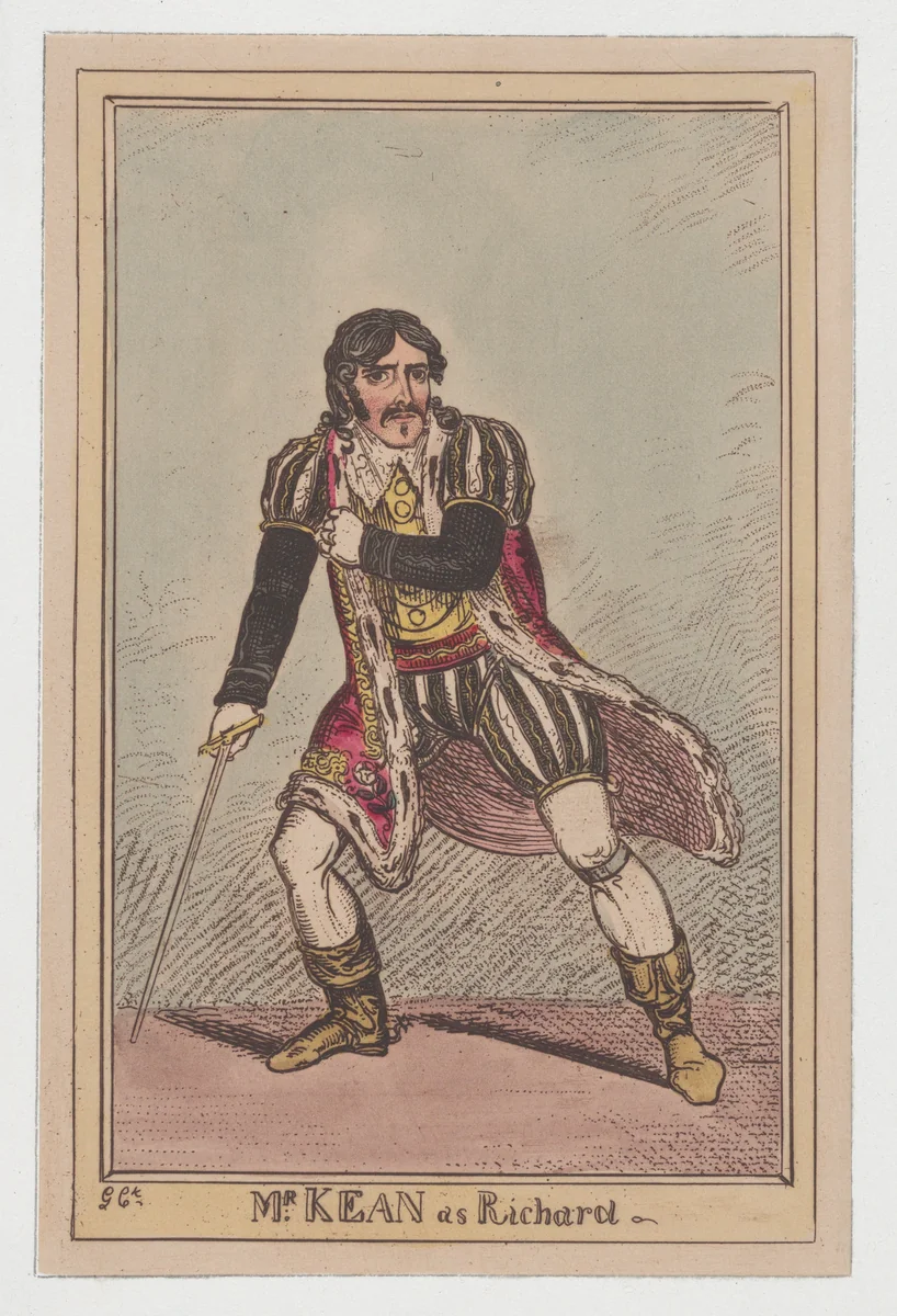 Edmund Kean as Richard III by George Cruikshank, print, 1809-1819