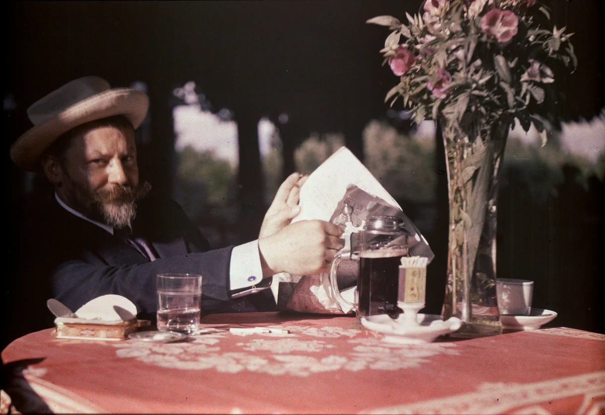 Frank Eugene Seated at Table by Alfred Stieglitz, photograph, 1907