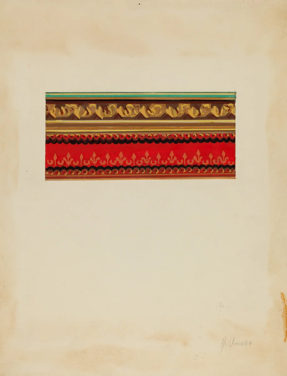 Wall Paper Border by Alfonso Umana, index of american design, 1937