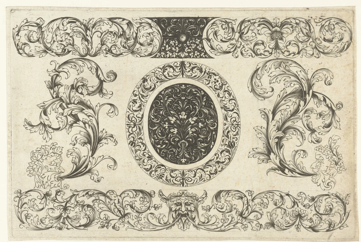 Ondertrouwkaart van Antoine H.J.M. Schreurs en Caroline M.W. Hoegen by Mathieu Lauweriks, print, 1896