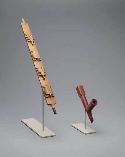 Pipe Bowl and Effigy Stem by Artist Unknown, other, 1880-1890