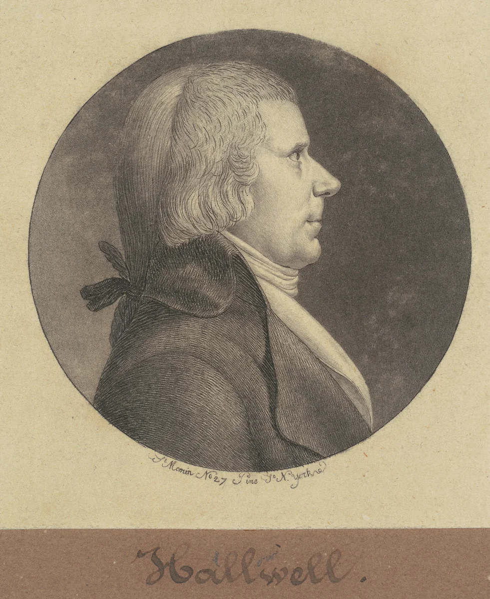 Hallwell by Charles B. J. Févret de Saint-Mémin, print, 1796-1797