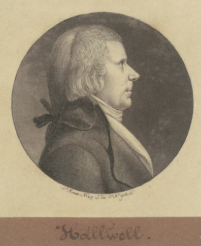 Hallwell by Charles B. J. Févret de Saint-Mémin, print, 1796-1797