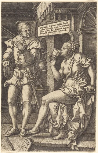 Sophonisba by Heinrich Aldegrever, print, 1553