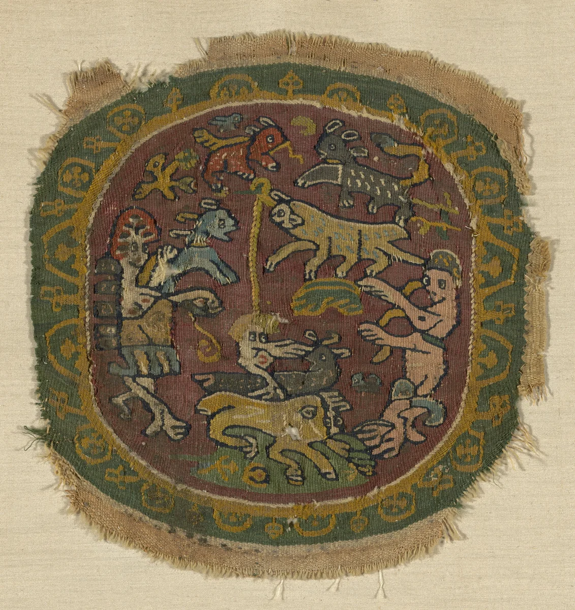 Fragment by Coptic Egypt, textile, 501-800