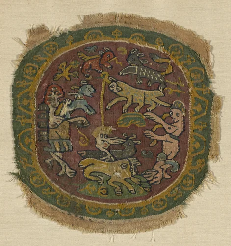 Fragment by Coptic Egypt, textile, 501-800