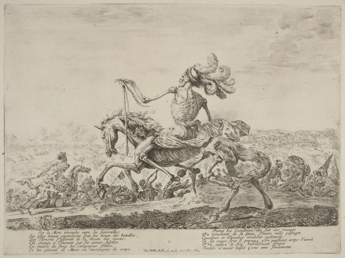 Death on the Battle Field by Stefano della Bella, print, 1610-1664