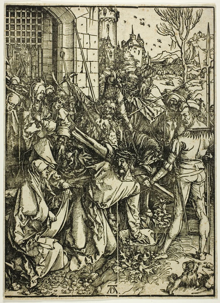 The Bearing of the Cross, from The Large Passion by Albrecht Dürer, print, 1498-1499