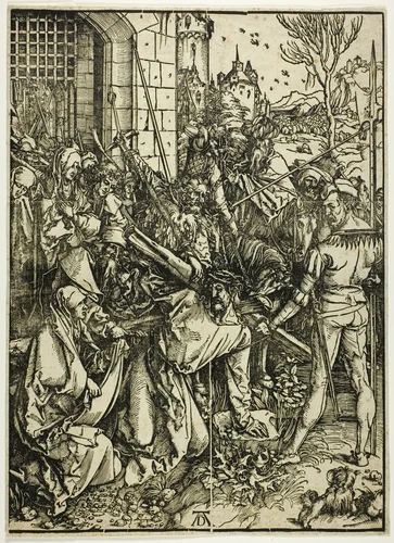 The Bearing of the Cross, from The Large Passion by Albrecht Dürer, print, 1498-1499