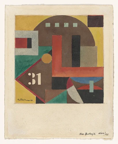 Pictoral Architecture 31 by Sándor Bortnyik, drawing, 1921