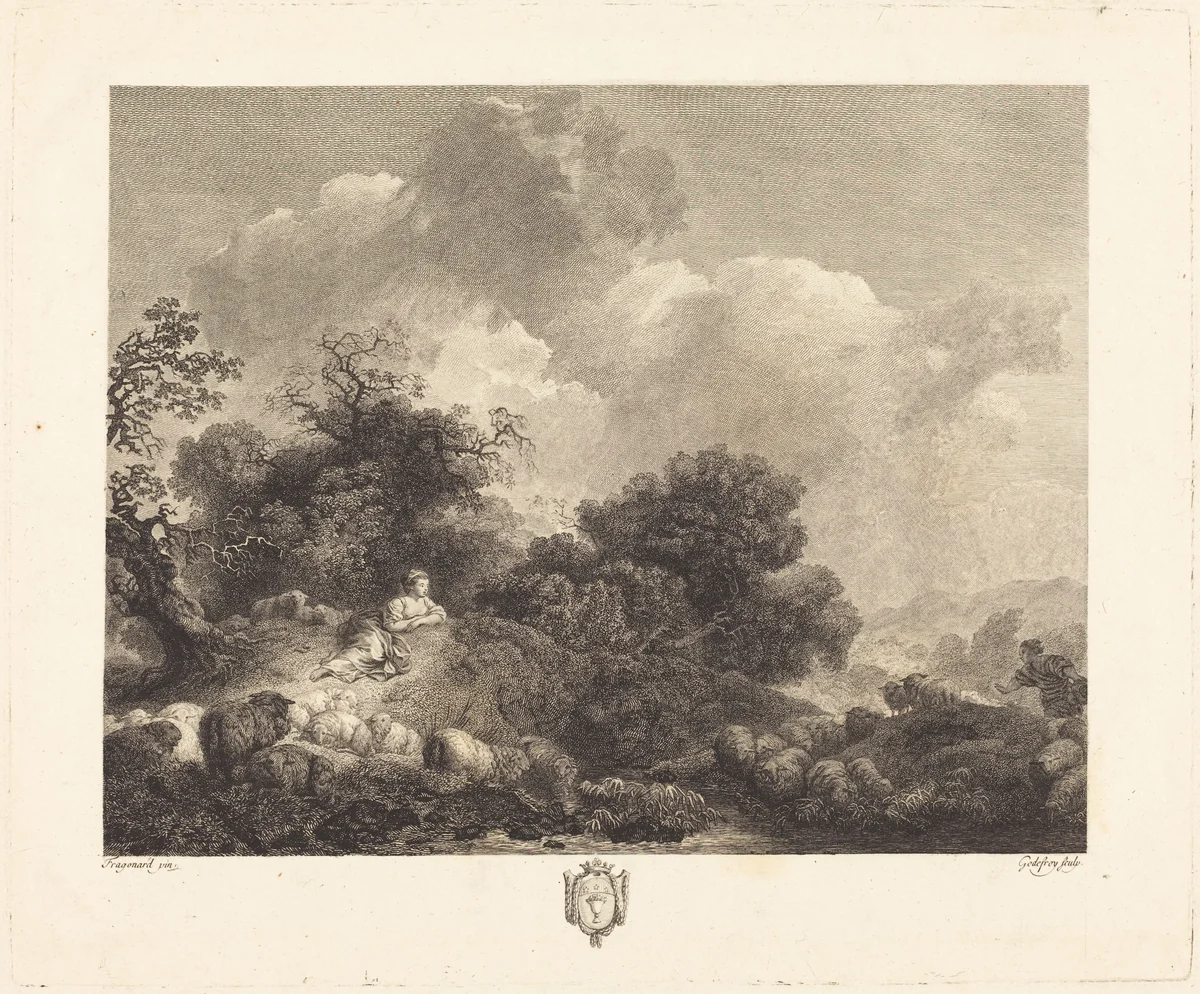 Annette a l'age de quinze ans (Annette at the Age of Fifteen Years) by Jean Honoré Fragonard, print, 1772
