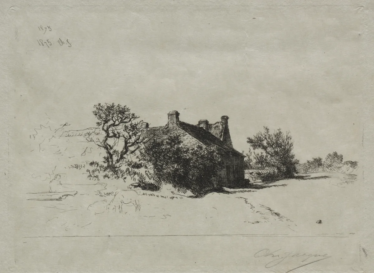 Les Petits Maisons Kercassier by Charles-Émile Jacque, print, 1875