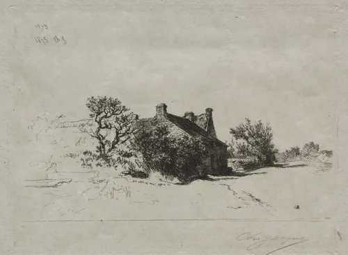 Les Petits Maisons Kercassier by Charles-Émile Jacque, print, 1875