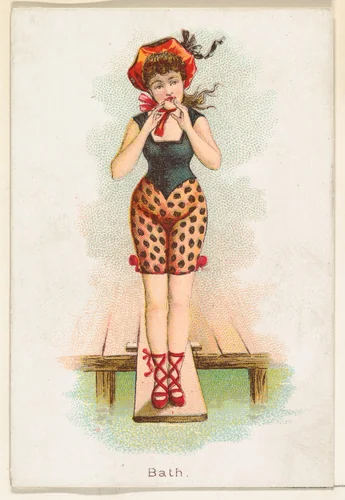 Bath, from the Beautiful Bathers series (N192) issued by Wm. S. Kimball & Co. by William S. Kimball & Company, print, 1889
