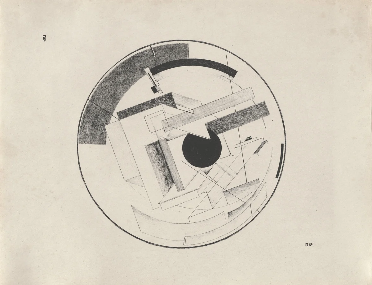 Proun 6 B from Proun by El Lissitzky, print, 1920