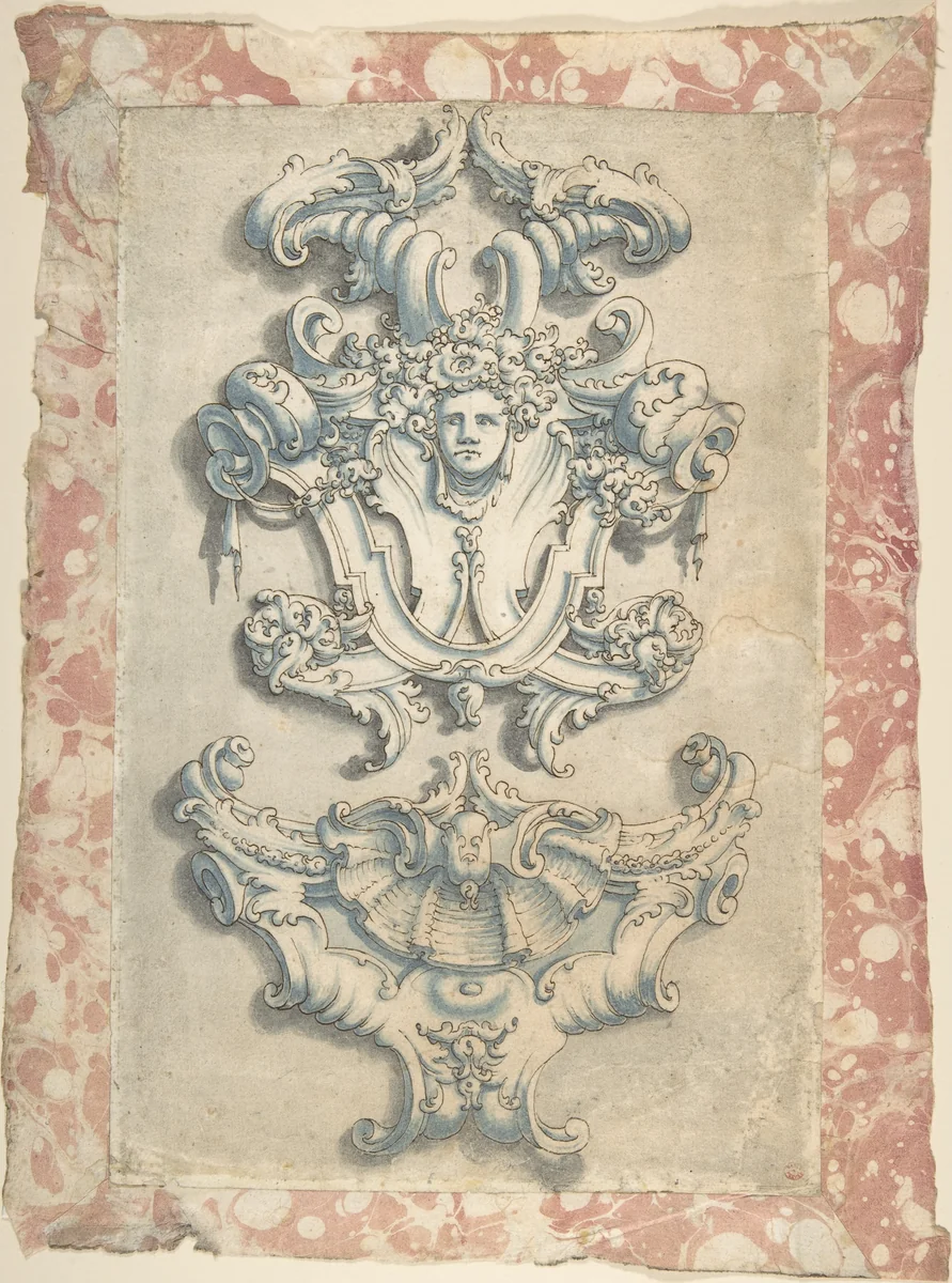 Sculptural Ornament by anonymous, drawing, 1700-1800
