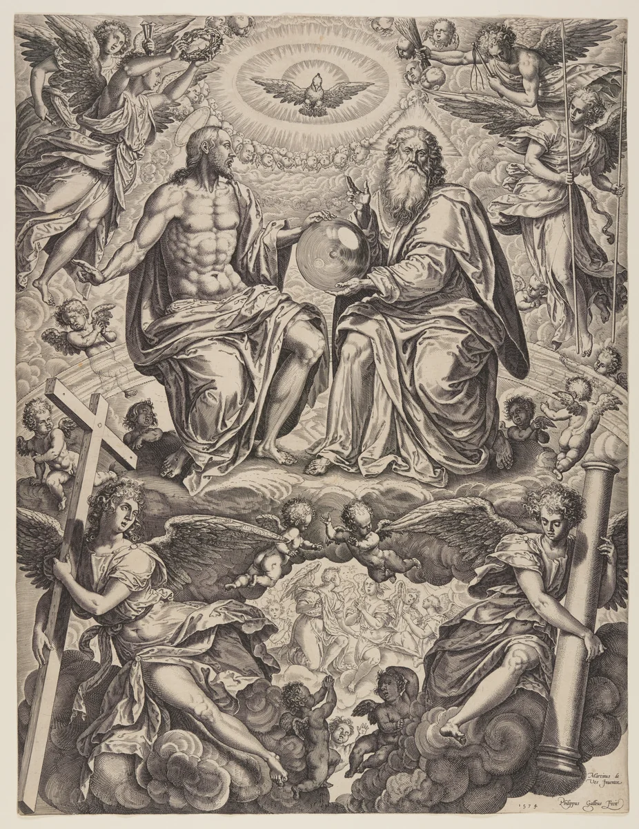 The Trinity by Philip Galle
Maarten de Vos, print, 1574