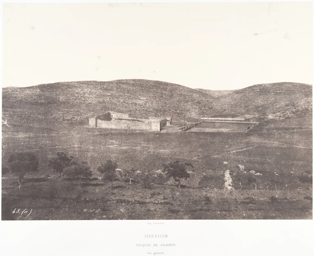 Jérusalem, Tombeau de Salomon, Vue générale by Auguste Salzmann, photograph, 1854-1859