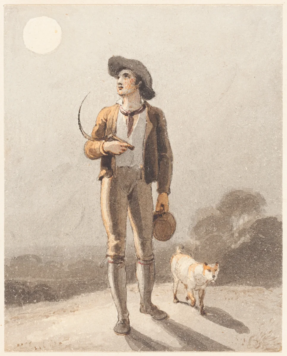 The Reaper (The Harvest Moon) by Richard Westall, drawing, 1765-1836