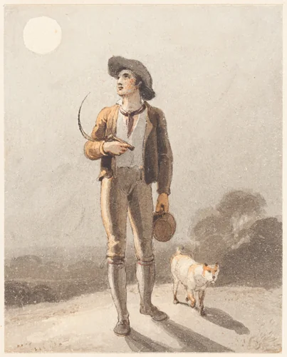 The Reaper (The Harvest Moon) by Richard Westall, drawing, 1765-1836