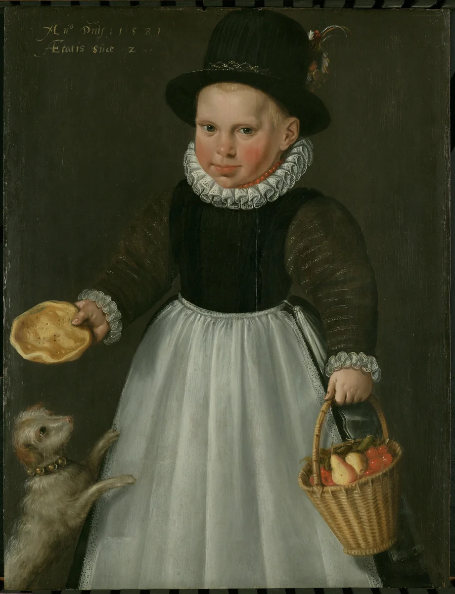 Portrait of a little Boy by Jacob Willemsz. Delff, painting, 1581