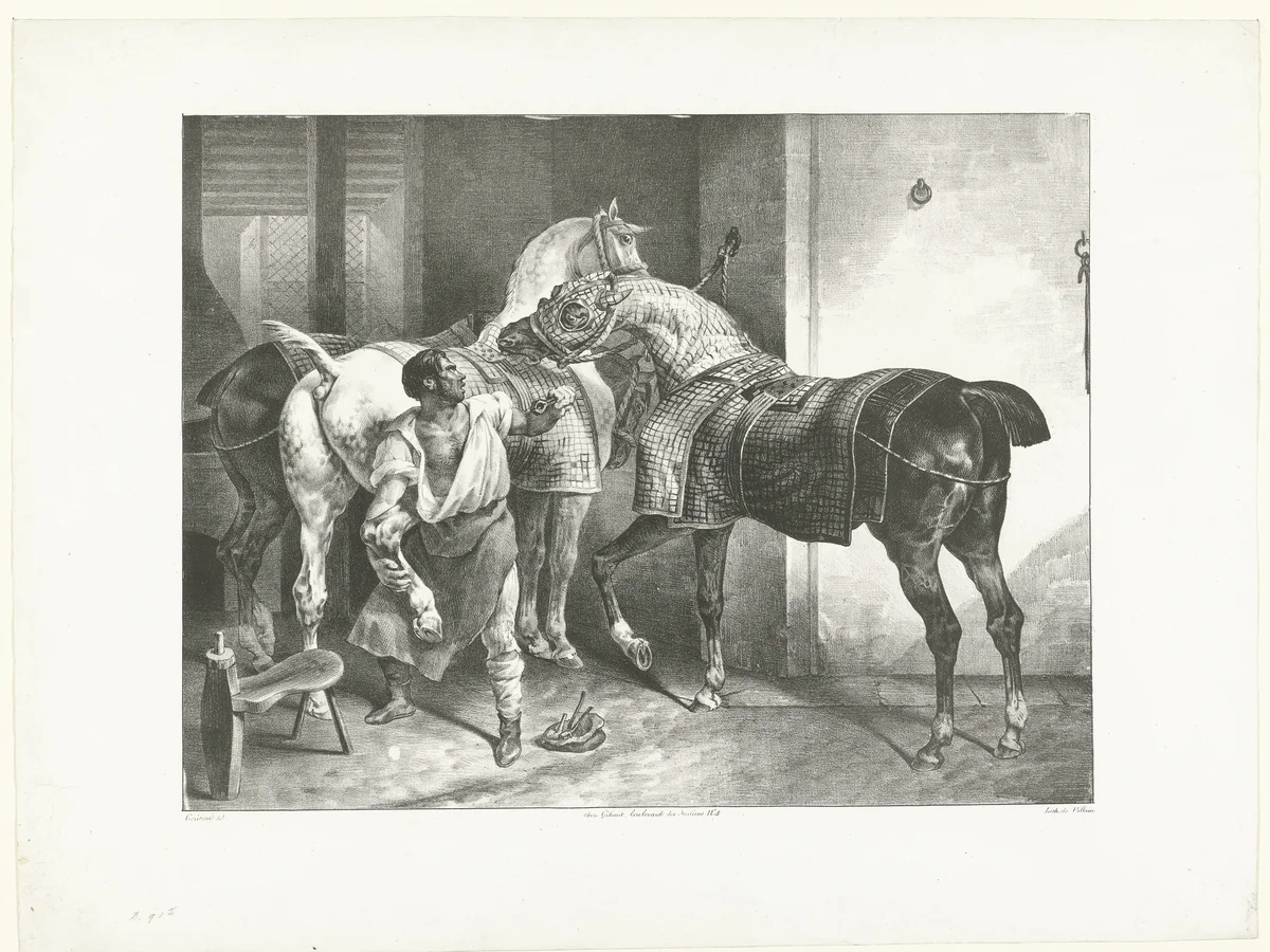 Engelse hoefsmid by Théodore Géricault, print, 1822