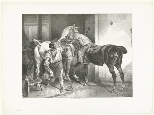 Engelse hoefsmid by Théodore Géricault, print, 1822