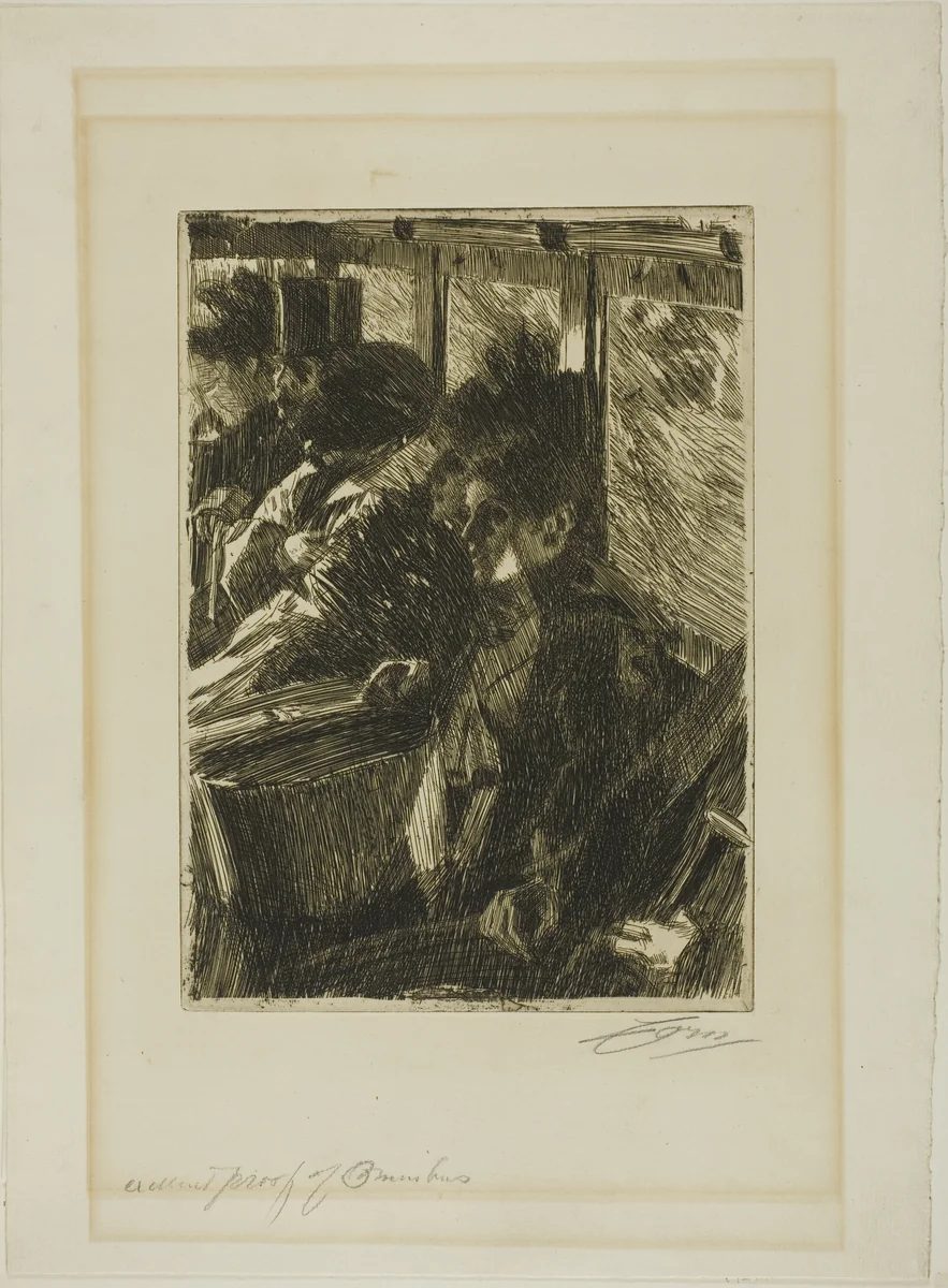Omnibus by Anders Zorn, print, 1892